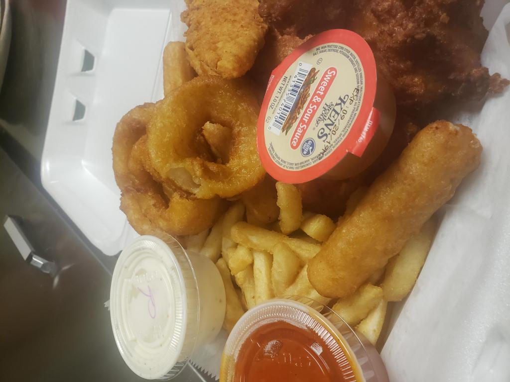 Side Order Basket · Mozzarella sticks, chicken wings, chicken fingers, french fries and onion.
