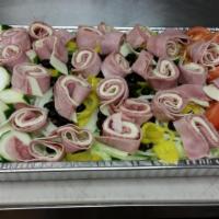 Antipasto Salad · Lettuce, tomato, onions, green peppers, cucumbers, olives, pepperoncini, ham, salami, provol...