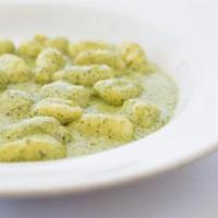 Gnocchi Piacere · Homemade potatoes gnocchi with choice of meat sauce or pesto sauce.