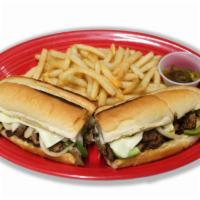 Torta  · Chicken or steak Torta with cheese, beans, avocado, jalapenos. Served with Cajun Fries.