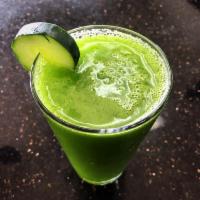 Migraine Reliever Juice · Pineapple, kale, celery, cucumber and lemon.