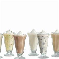 Milk Shakes · Made with premium ice cream and topped with whipped cream.