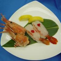 Sweet Shrimp Nigiri · Raw.