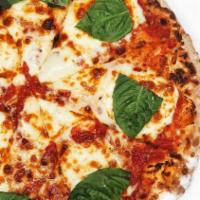 Margherita Pizza · Fresh mozzarella slices on top of mozzarella cheese, olive oil and tomato sauce. Fresh basil...