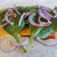 Breakfast Wrap · Wrap with egg & bacon, choice of cheese, choice of veggies