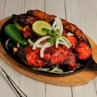 Mix Grill Platter · A variety of our Barbecue kababs. Chicken Tikka, Chicken Boti, Chicken Seekh kabab, Lamb see...
