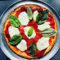 Margherita Pizza · San Marzano tomato sauce, organic fior di latte, basil.