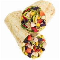 Fire Roasted Cabo Jack Wrap · 360-1100 calories. Romaine and Iceberg blend, all-natural chicken, corn bean blend, roasted ...