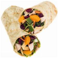 Mandarin Chicken Wrap · 360-1100 calories. Spring mix, chicken, mandarin oranges, cucumbers, carrots matchstick, dri...