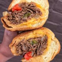 Philly Cheese Steak Hero · Grilled steak, melted American, with onions and peppers. 
