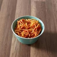 Spaghetti Marinara · Our signature marinara sauce with spaghetti. Add 2 meatballs for an additional charge.