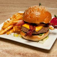Dirty Fork Burger Lunch · Angus beef patty, bacon, tomato, sweet onion, lettuce, special sauce served with your choice...