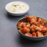 59. Large Sweet and Sour Chicken · Served with white rice. SAUCE ON THE SIDE