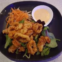 Fried Calamari · Fried tender calamari with Thai spice. Dip with House-made Spicy Mayo