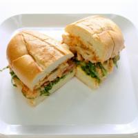 22. Red Rooster Sandwich · Chicken breast, pepper Jack cheese, jalapenos and hot sauce. All sandwiches made with everyt...