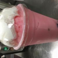 Strawberry Smoothie with Boba · 