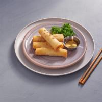 4. Egg Rolls · 4 pieces of crispy spring rolls with our own vegetable, glass noodle, and egg filling recipe...