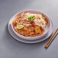 58. Pad Thai · Thin and flat rice noodles stir-fried with bean sprouts and green onion in our special Pad T...