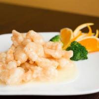 328 Crispy Shrimp with Lemon Sauce · 
