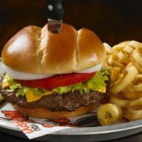Big Hootie Burger · Two 1/2 lb. patties served on a toasted brioche bun, topped with lettuce, tomato, onions and...