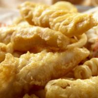 Fish ＆ Chips · Battered and fried to crispy perfection, guv’ner. 
Served with housemade coleslaw, choice of...