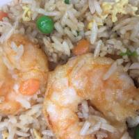 Jumbo Shrimp Fried Rice Dinner · Large size.