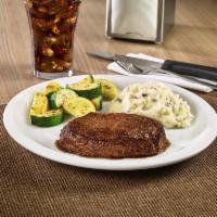 Sirloin Steak · A USDA choice cut, 8 oz. seasoned sirloin steak. Gluten-Free.