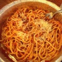 Fresh Spaghetti · Choice of marinara or meat sauce.