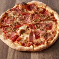 Molto Meat Pizza · Pepperoni, sausage, beef and Canadian bacon. 