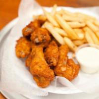 Hot Wings and Fries · 8 pieces.