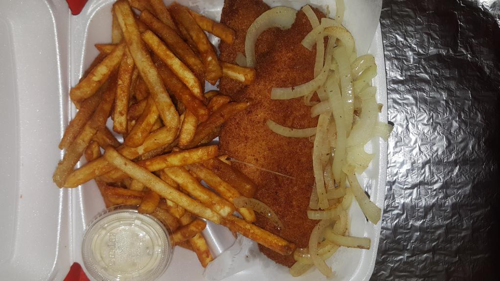 Fried Fillet of Flounder Platter · Two pieces. Served with french fries and coleslaw.