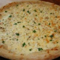 White Fresh Garlic, Oil and Oregano Pizza · Fresh dough is made daily on premises by using the finest ingredients.