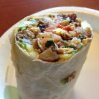 Vegetarian Burrito · Your choice of beans, cheese, rice, lettuce, tomatoes, guacamole and sour cream. Vegetarian.