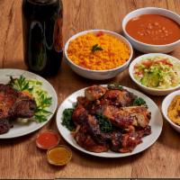 Combo 3 · 1 whole rotisserie chicken, 1 order of entree, 1 large rice, 1 medium beans, small salad, gr...