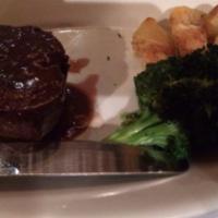 Filet Mignon Special · 9.10 oz. grilled filet mignon with Amarone wine sauce. Served with vegetables and roasted po...