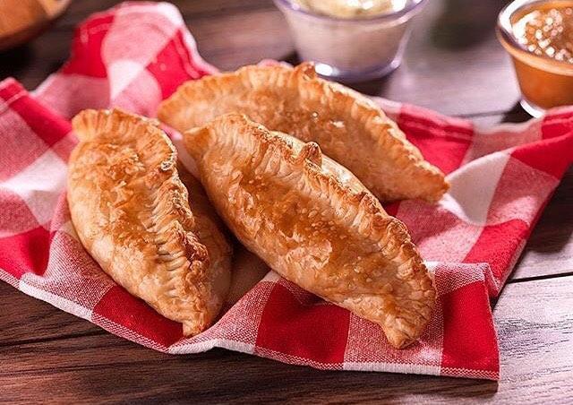 Empanada (Baked) Guava and Cheese · Baked puff pastry dough filled with guava and cheese. 