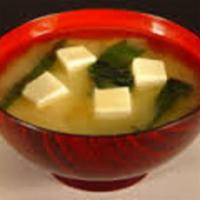 Miso Soup (Japanese Soup) · Tofu and seaweed.