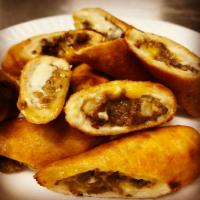 Fried Philly Cheesesteak EggRolls · Deep-Fried Philly Cheesesteak sliders.  4 Pieces