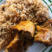 Stew Chicken lunch/same plate · Lonche de Pollo guisado/together same plate