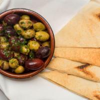 Marinated Olives · Vegan and gluten free.