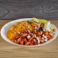 Chicken Gyro Platter · Tandoori-style chicken gyro pieces served over juicy, flavorful rice. Completed with your ch...