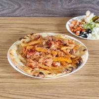 Hotspot on Naan · Mixed chicken and lamb gyro cooked in our homemade sauces mixed with french fries and combin...