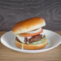 The Classic Burger · 1/3 lb. beef burger with cheese, lettuce, tomatoes, and onions. Lightly topped with mayo and...