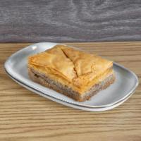 Classic Baklava Piece · Traditional honey-soaked pastry filled with walnuts and almonds.
