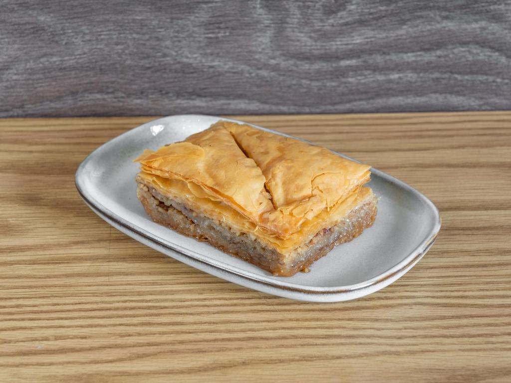 Classic Baklava Piece · Traditional honey-soaked pastry filled with walnuts and almonds.