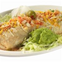 Burrito Mexico City · A huge burrito made with beans, rice and your choice of chile verde, shredded beef, or chick...
