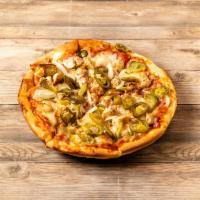 Margherita Pizza · Grilled chicken, peppers, onions, jalapenos.