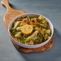 Side of Escarole · Sauteed With Garlic, Olive Oil And Chicken Stock. (Gluten-Free) (Dairy-Free) (Vegetarian and...