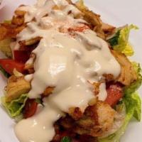 Chicken Shawarma Combo · Fries and soda. Slices of marinated chicken cooked on a vertical broiler, stuffed in pita br...