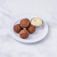 5 Piece Falafel · Deep fried patty made from chick peas.